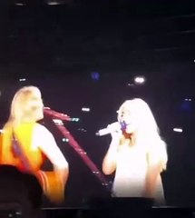 Taylor Swift and Sabrina Carpenter perform "Espresso" at the Eras Tour in New Orleans