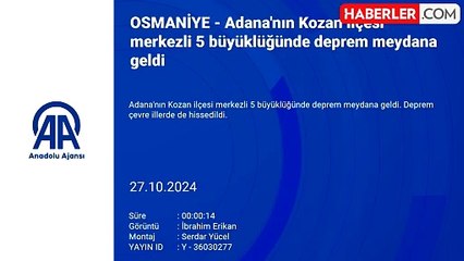 ADANA'DA DEPREM! Deprem ne zaman oldu? Depremin büyüklüğü ne?