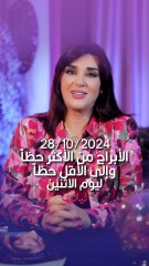 توقعات الأبراج اليومية الاثنين 28/10/2024 من الأقل حظاً إلى الأكثر حظاً #غالية_بكفلاوي #برجك_مع_ليالينا