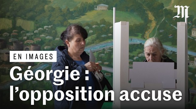 En images : les résultats des élections législatives contestés en Géorgie