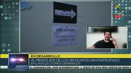 Más del 40% de los habilitados han votado en comicios generalas de Uruguay
