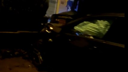 Gripping aftermath of a wild car crash *Night Driving Fail*