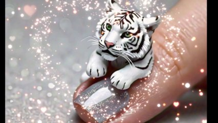 Small cute and beautiful white baby's of tiger