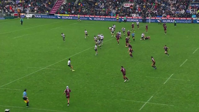 TOP 14 - Essai de Louis BIELLE-BIARREY (UBB) - Union Bordeaux-Bègles - Section Paloise