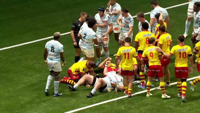 TOP 14 - Essai de Victor MONTGAILLARD (USAP) - Racing 92 - USA Perpignan