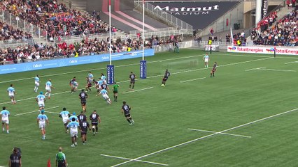 TOP 14 - Essai de Xan MOUSQUES (AB) - LOU Rugby - Aviron Bayonnais
