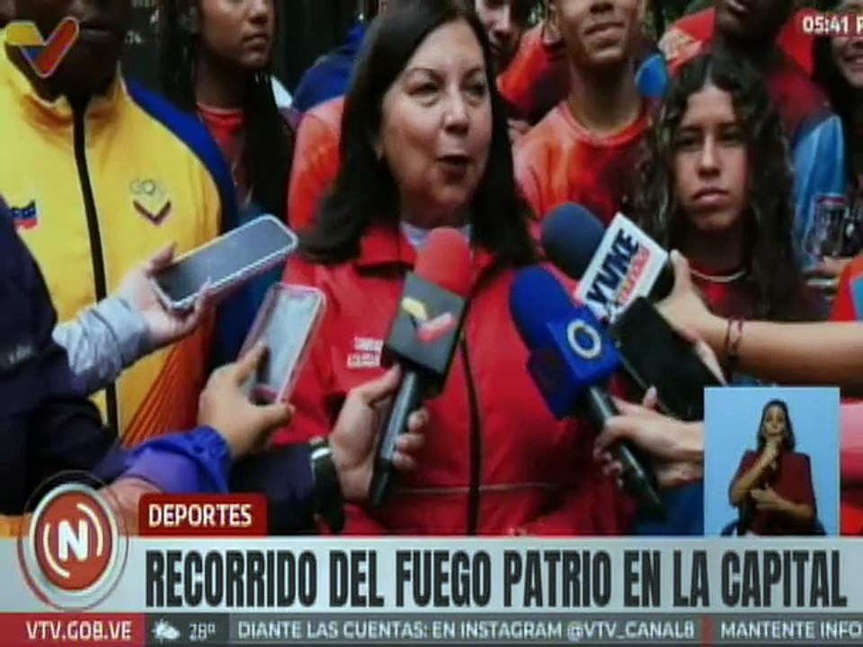 Deportistas caraqueños recibe llama de los Juegos Deportivos nacionales y paranacionales 2024