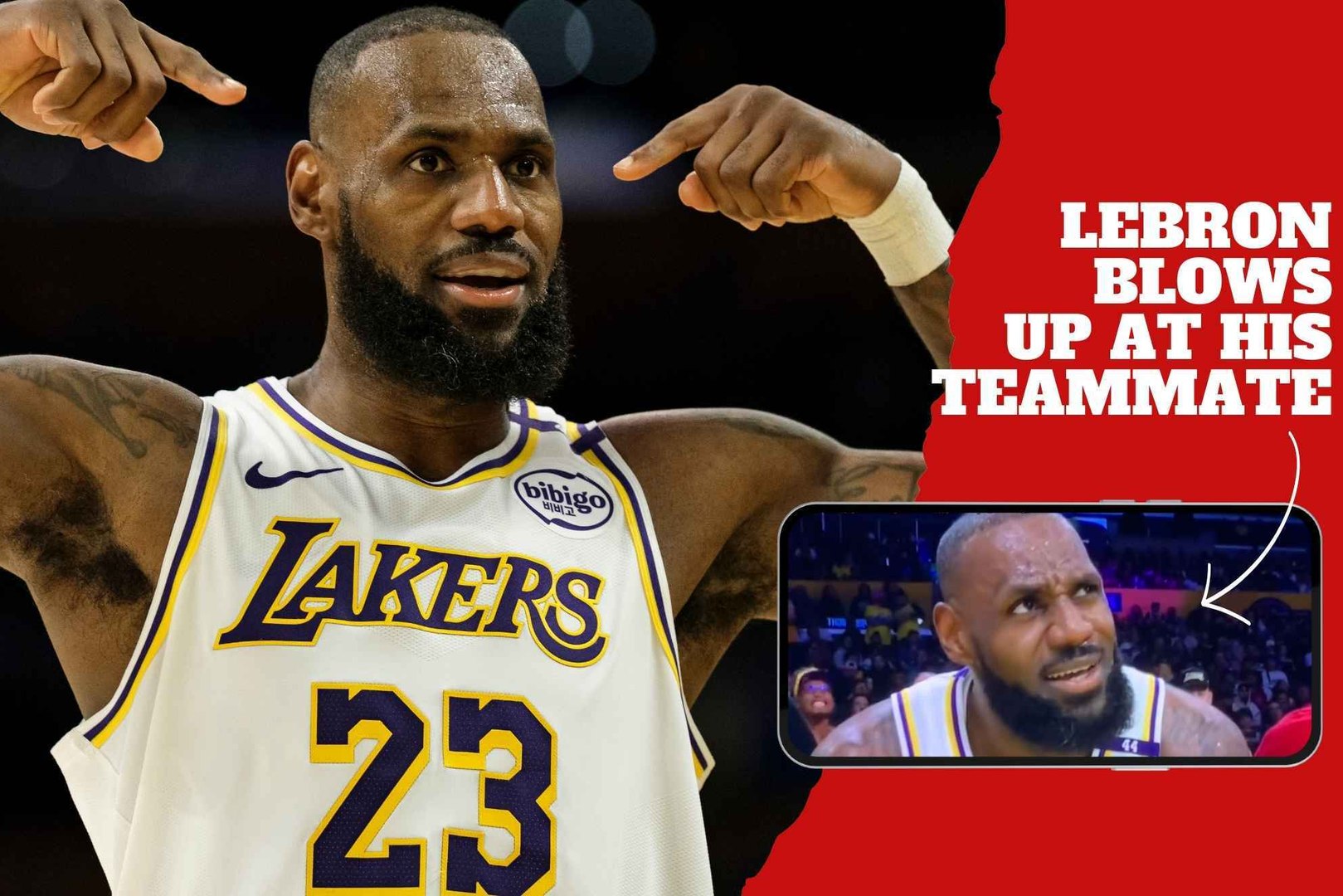 LeBron James loses his cool with Lakers teammate as tension mounts over Bronny's future