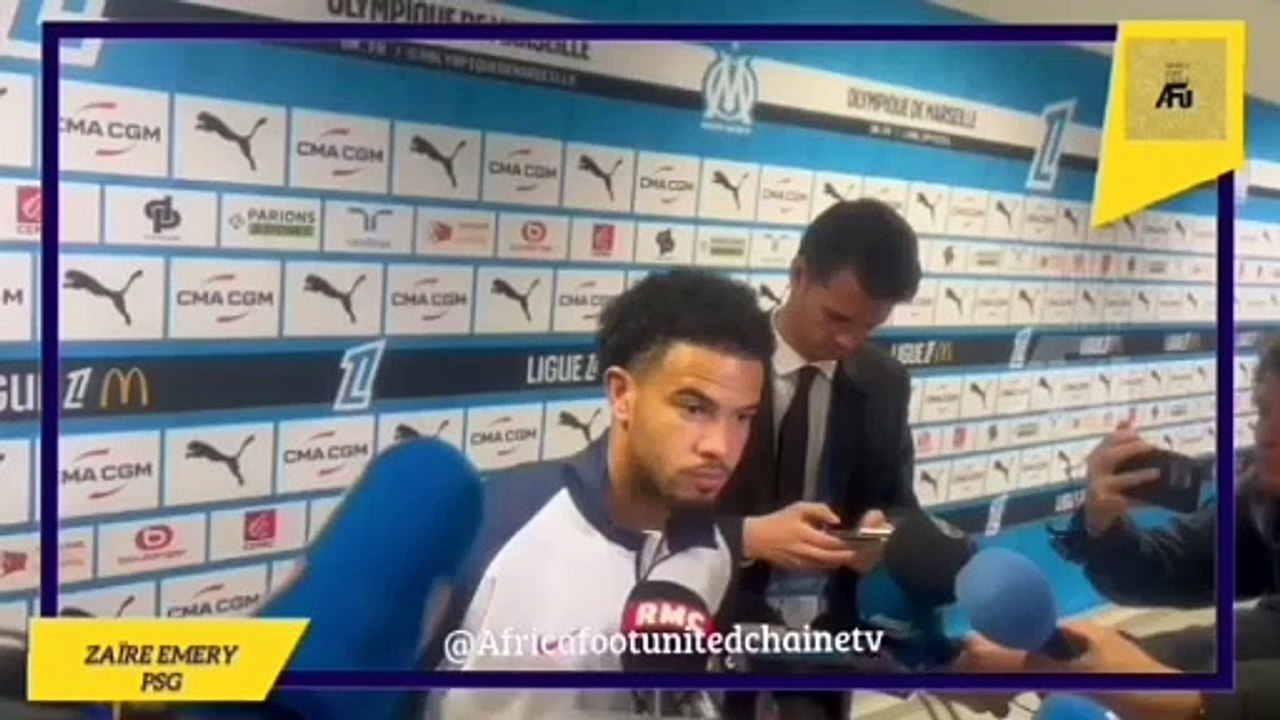 #LIGUE1  #OM ⚪#PSG : Réaction de Warren Zaire-Emery en zone mixte après la balade parisienne au Stade ️ Vélodrome ce soir !