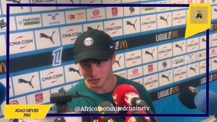 #LIGUE1  #OM ⚪ #PSG ️ João Neves,le portugais qui marque son premier but avec le PSG : «Je suis très content, le plus important c’est l’équipe et la manière dont on joue. Ce soir on a fait ce qu’il fallait, je suis très heureux. #OMPSG