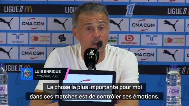 PSG - Luis Enrique : La chose la plus importante est de contrôler ses émotions
