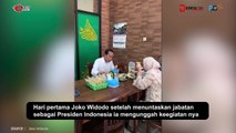 Momen Pertama Usai Purnatugas, Jokowi Santai Makan Sate Bersama Iriana
