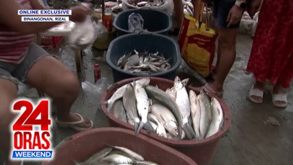 ONLINE EXCLUSIVE: Mga isda, pakyawan ang benta matapos masira ng bagyo ang mga fish pen sa Laguna De Bay | 24 Oras Weekend