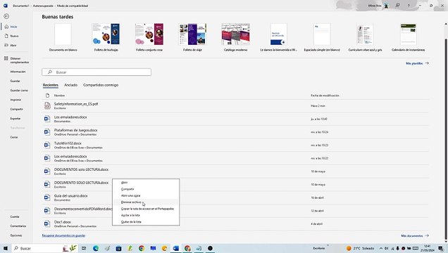 ❌ Como ELIMINAR DOCUMENTOS RECIENTES en WORD 2019, 2016, 2021