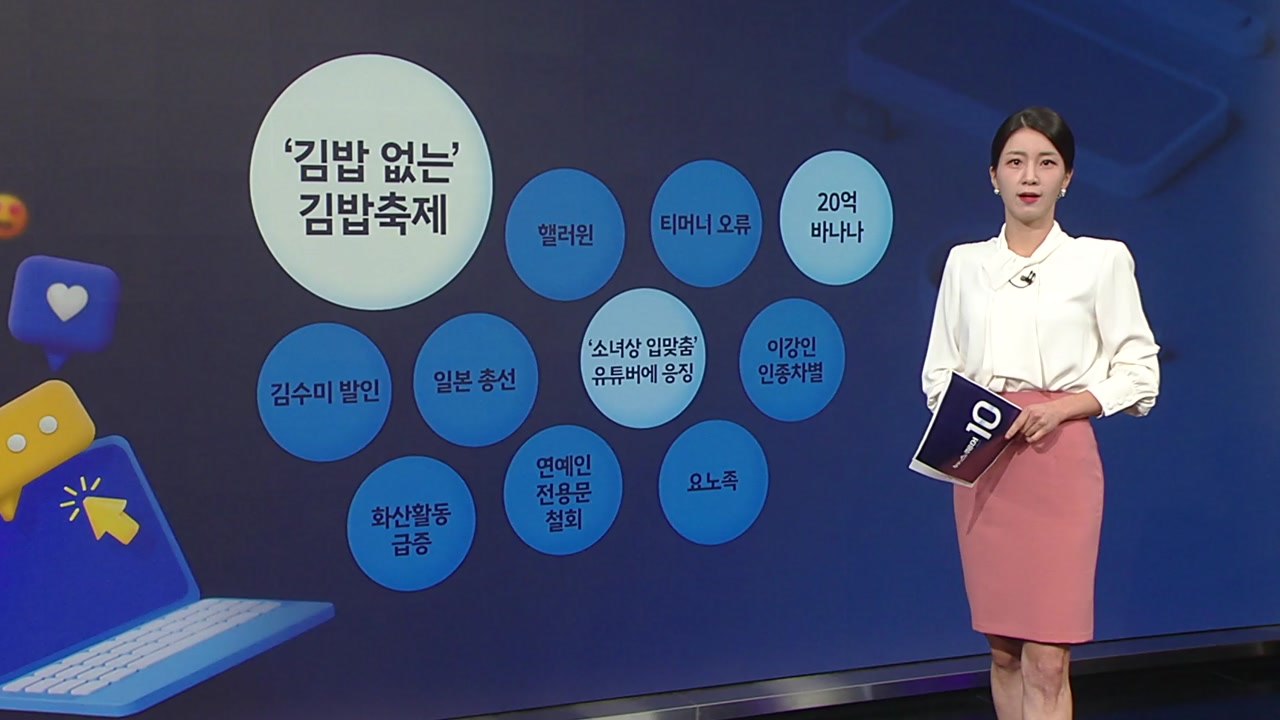 김밥 없는 김밥축제 / '소녀상 입맞춤' 유튜버에 응징 / 20억 바나나 [앵커리포트...