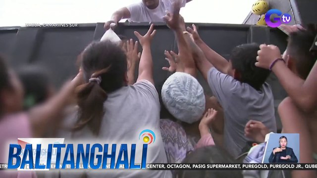 Ilang residente, nag-unahan sa ayuda; Ilang bata, namalimos sa gilid ng kalsada | Balitanghali
