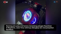 Seorang pria yang viral karena menantang petugas Kepolisian di Mojokerto, Jawa Timur akhirnya ditangkap dan menyampaikan klarifikasi.