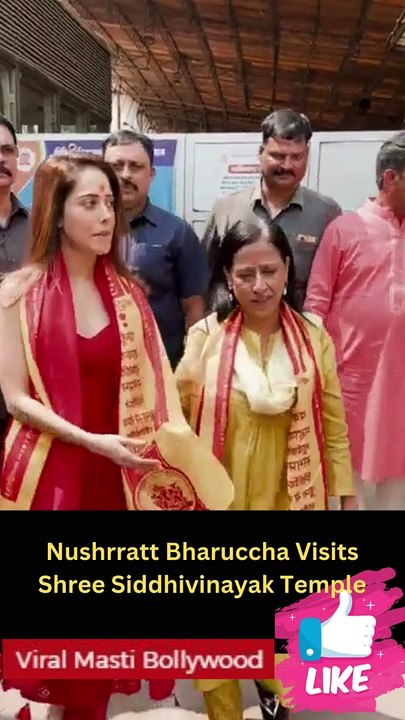 Nushrratt Bharuccha Visits Shree Siddhivinayak Temple for her new car