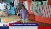 Inundaciones agravan la emergencia en Minatitlán, Veracruz