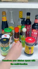 "Maximize Your Kitchen Space with the 360° Rotating Organizer Tray!