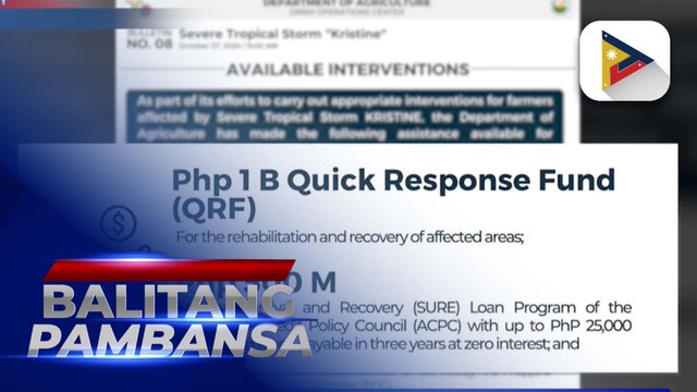 Higit P541-M halaga ng agricultural inputs, naipamigay ng D.A. sa mga apektado ng Bagyong #KristinePH