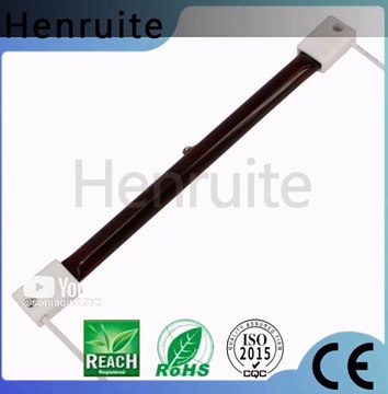 Hengruite Ruby Quartz Near Infrared ruby halogen heat tube short wave quartz lamps 354mm 1300w