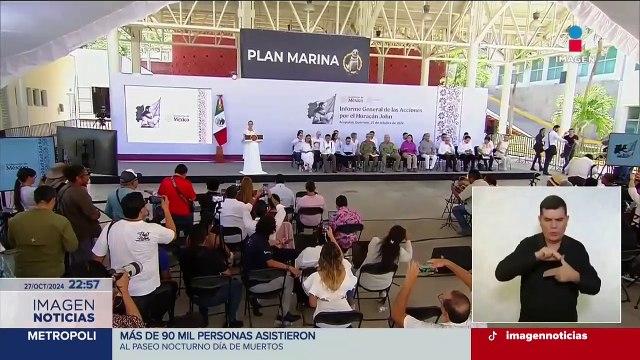 Claudia Sheinbaum da por terminada la emergencia por el huracán John en Guerrero y Oaxaca