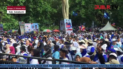 Tumpah! Puluhan Ribu Masyarakat Ikuti Jalan Santai dan Senam Asyik Iyos-Zainul di Palabuhanratu