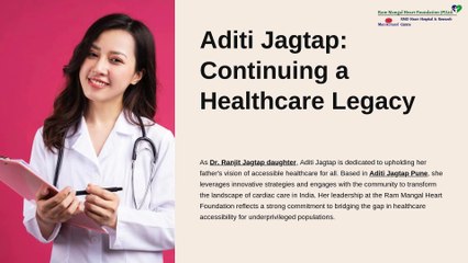 Aditi Jagtap: Dr. Ranjit Jagtap's Daughter Leading the Charge for Accessible Healthcare in Pune
