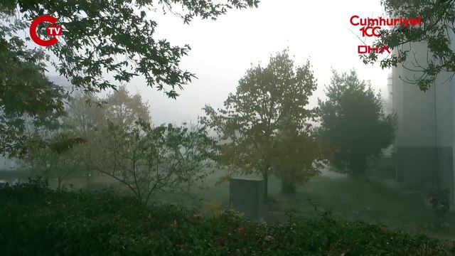 Edirne'de yoğun sis... Görüş mesafesi düştü!