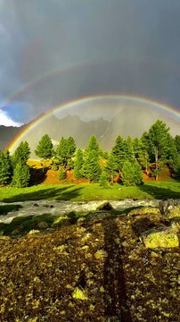 Beautyful nature with rainbow rainbow view || Amazing rainbow scenic scene || Beauty of nature || amit parmar