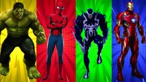 SUPERHERO COLOR DANCE CHALLENGE Hulk vs Spiderman vs Venom vs Iron Man