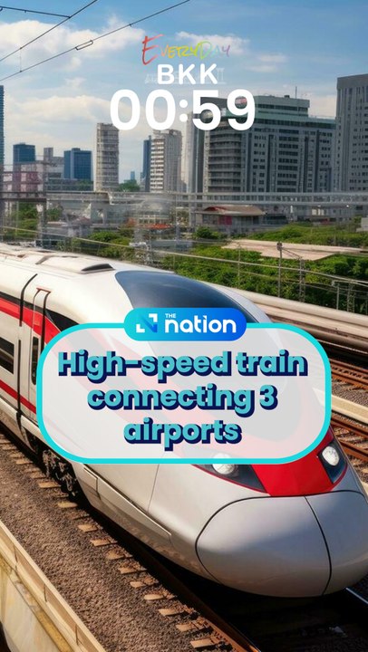 High-speed train connecting 3 airports