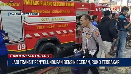 Ruko Diduga Lokasi Transit Penyelundupan Bensin Terbakar, Satu Orang Diamankan Polisi