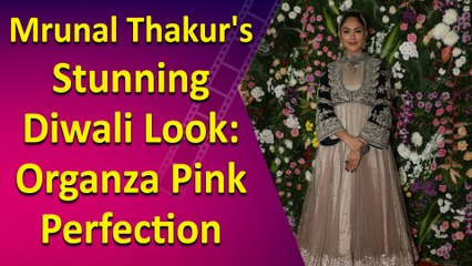 Mrunal Thakur's Stunning Diwali Look: Organza Pink Perfection