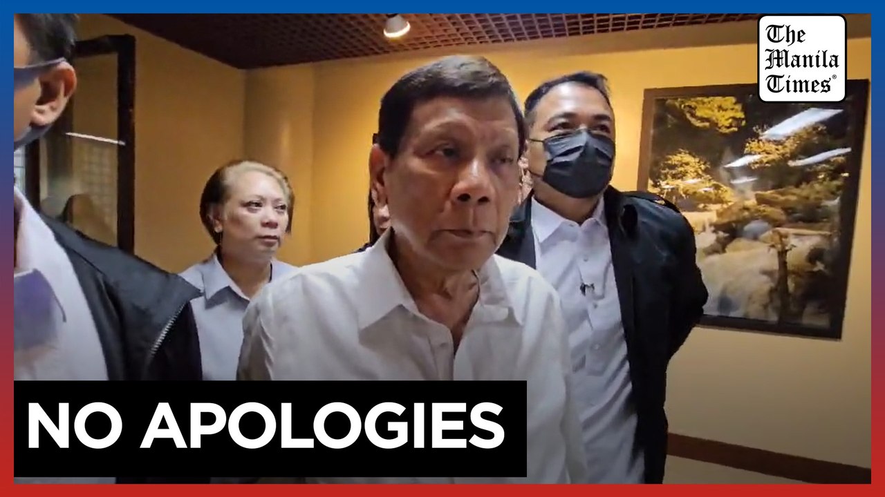 Ex-president Duterte unapologetic