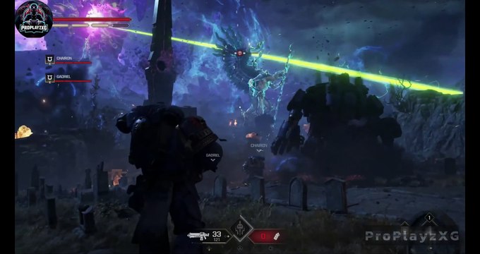 Epic Dreadnought vs. Thousand Sons Battle Scene _ Warhammer 40K Space Marine 2