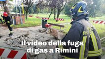 Il video della fuga di gas a Rimini