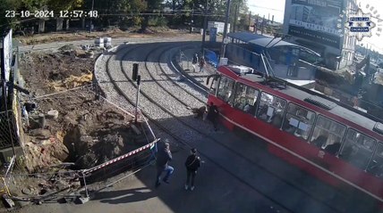 Teenagers were hit by a tram but survived with minor injuries