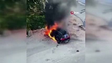 Park halindeki Elektrikli Mercedes alev topuna döndü!