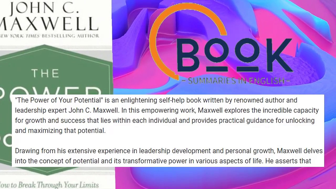 The Power of your Potential Book Summary - The Power of your Potential by John C. Maxwell - Book Summaries in English (BSIE) (720p, h264, youtube)