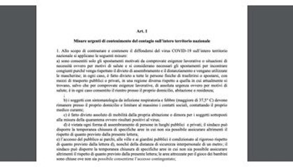Nuovo DPCM 26 aprile: testo del decreto, novità, cosa prevede