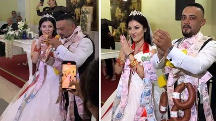 Damadı şaşkına çeviren kangal sucuklu, limonlu ve dürümlü takı töreni