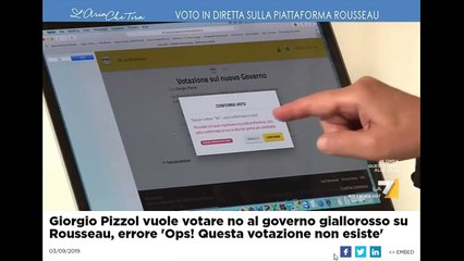 Rousseau non fa scegliere il NO, voto manipolato? (VIDEO)