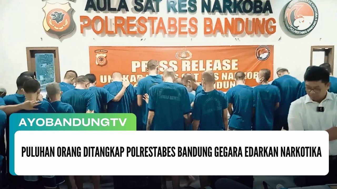 Puluhan Orang Ditangkap Polrestabes Bandung Gegara Edarkan Narkotika