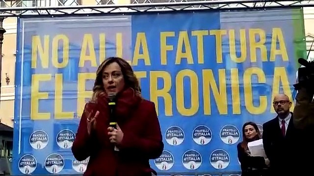 Fattura elettronica, manifestazione FdI: va abolita, mazzata mortale alle PMI
