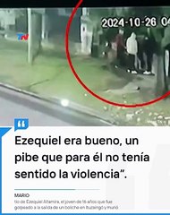 Habló el tío de Ezequiel, el joven de 16 años que mataron por robarle el celular. Fuente: TN