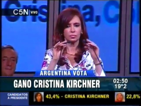 Gana Cristina Fernández de Kirchner- Gentileza C5N