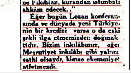 Lozan Öncesi Gizli Anlaşma Neydi_ Şeriat ve Hilafetin Kaldırılması Gerçeği._ (Kemal Ohri Mektubu)
