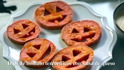 Dips de boniato terroríficos con salsa de queso